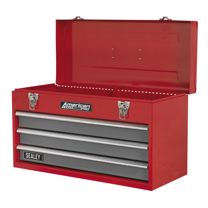 American PRO® Tool Chest 3 Drawer - Red/Grey | AP9243BB