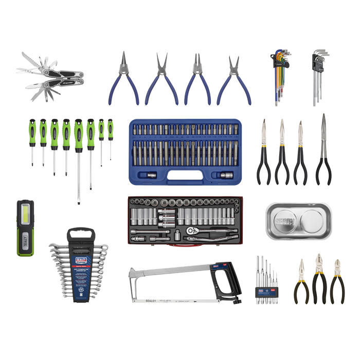 Superline PRO® Topchest & Rollcab Combination 10 Drawer with 148pc Tool Kit - Black | APCOMBOBBTK56