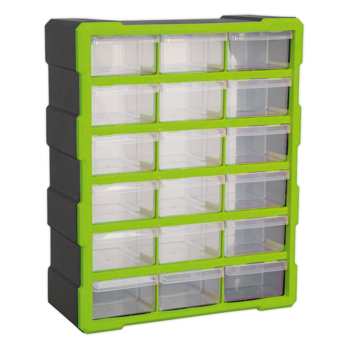 Cabinet Box 18 Drawer - Green/Black | APDC18HV