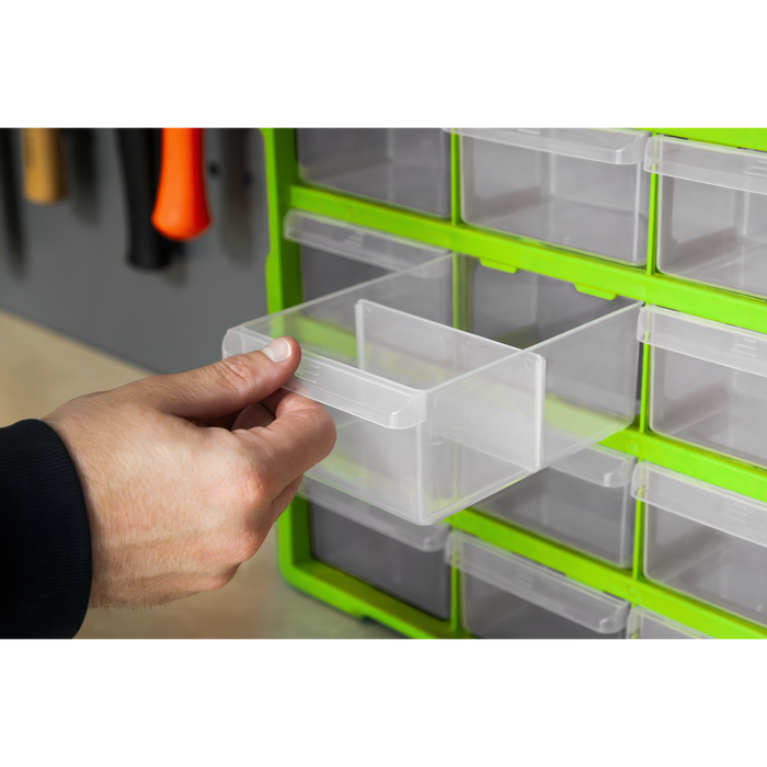 Cabinet Box 18 Drawer - Green/Black | APDC18HV