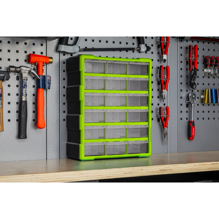 Cabinet Box 18 Drawer - Green/Black | APDC18HV