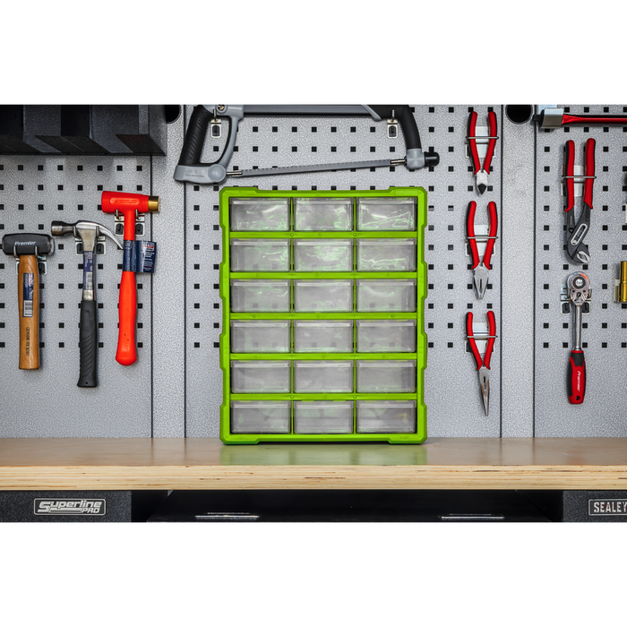 Cabinet Box 18 Drawer - Green/Black | APDC18HV