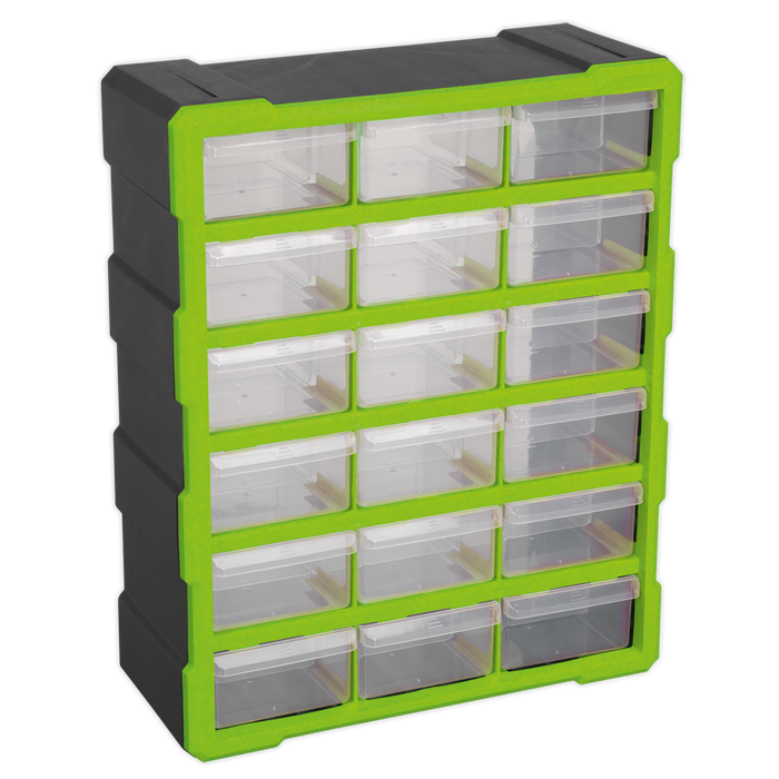 Cabinet Box 18 Drawer - Green/Black | APDC18HV