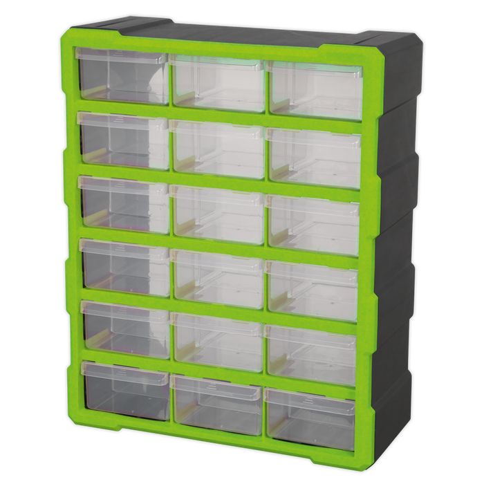 Cabinet Box 18 Drawer - Green/Black | APDC18HV