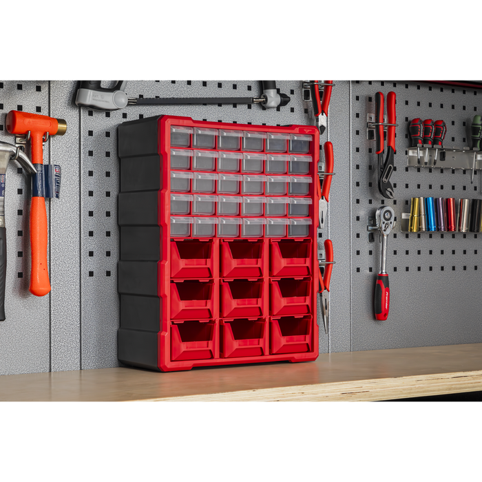 Cabinet Box 39 Drawer - Red/Black | APDC39R