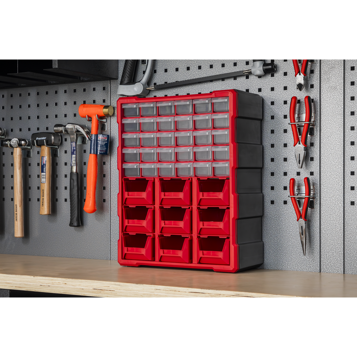 Cabinet Box 39 Drawer - Red/Black | APDC39R