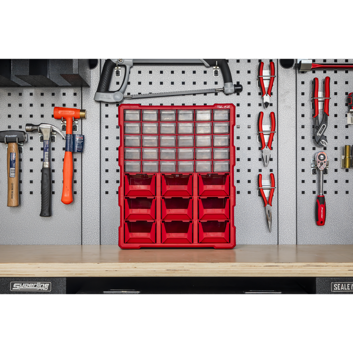 Cabinet Box 39 Drawer - Red/Black | APDC39R