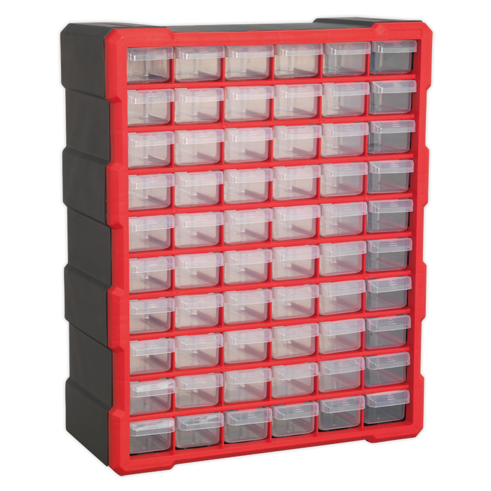 Cabinet Box 60 Drawer - Red/Black | APDC60R