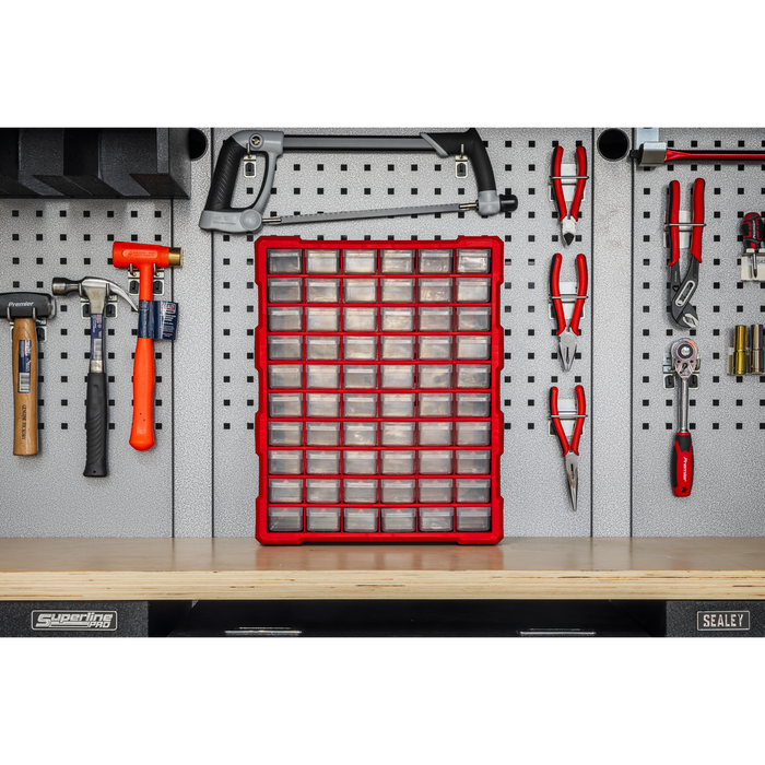 Cabinet Box 60 Drawer - Red/Black | APDC60R
