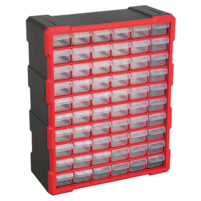 Cabinet Box 60 Drawer - Red/Black | APDC60R
