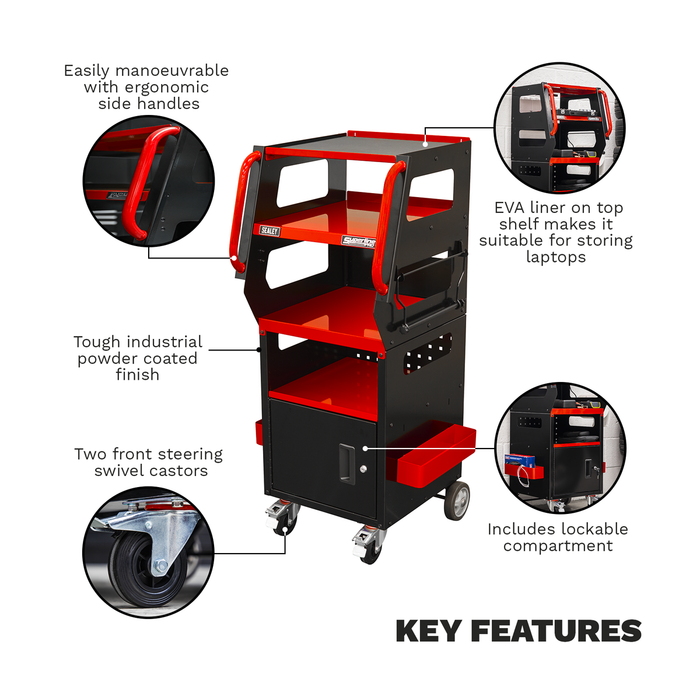 Superline PRO® Diagnostics Trolley 4-Level | APDT435R
