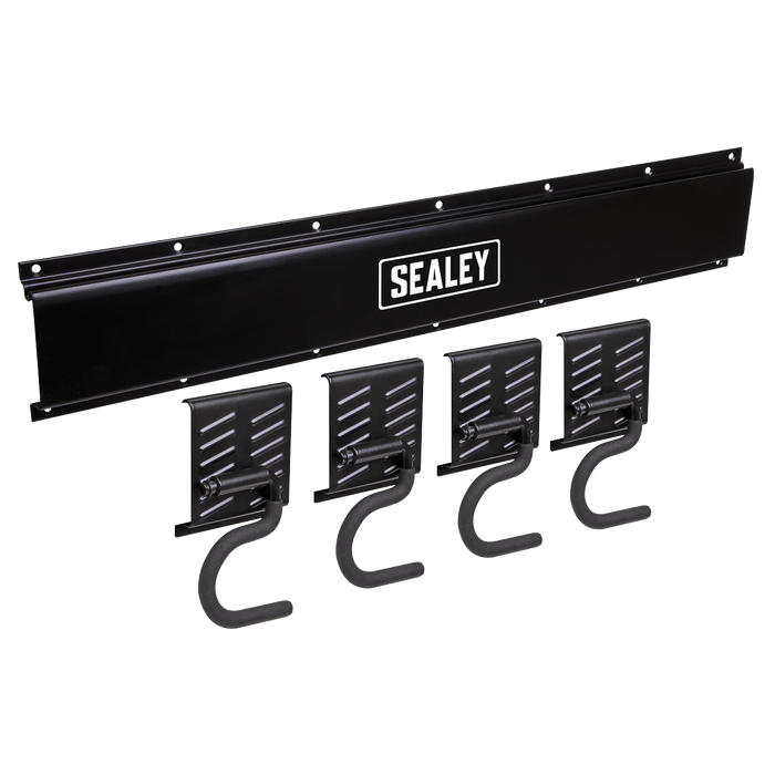 Wall Mounting Storage Rail with 4 Hooks | APHKIT5