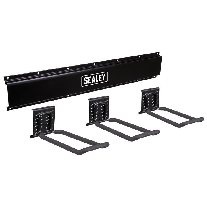 Wall Mounting Storage Rail with 3 Closed End Hooks | APHKIT7