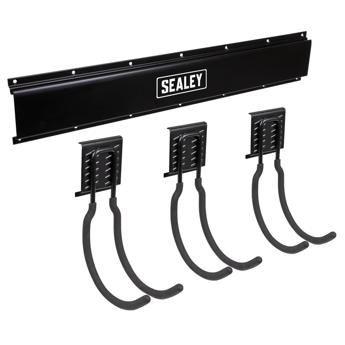 Wall Mounting Storage Rail with 3 Large Hooks | APHKIT8