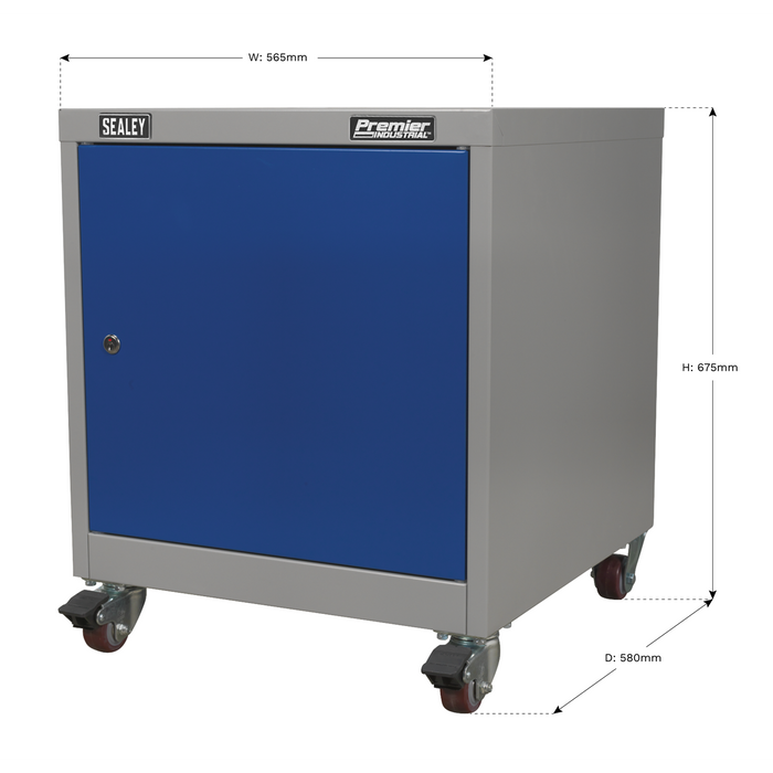 Premier Industrial™ Mobile Industrial Cabinet with 1 Shelf | API5659