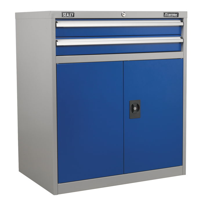 Premier Industrial™ Industrial Cabinet with 2 Drawers & 1 Shelf | API8810