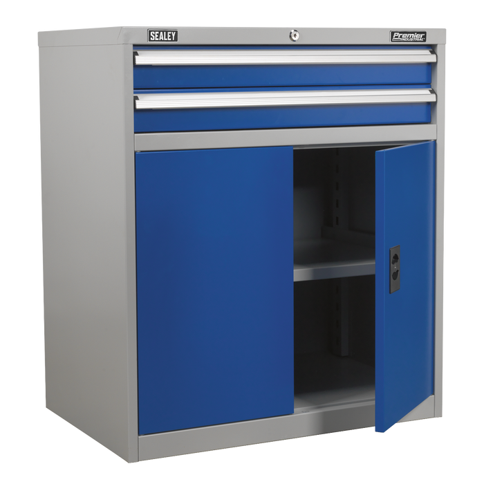Premier Industrial™ Industrial Cabinet with 2 Drawers & 1 Shelf | API8810
