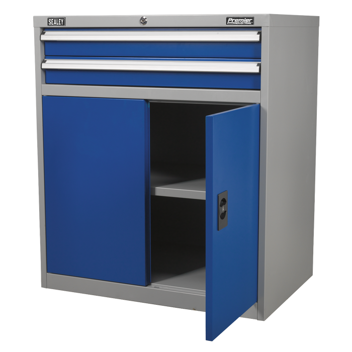 Premier Industrial™ Industrial Cabinet with 2 Drawers & 1 Shelf | API8810