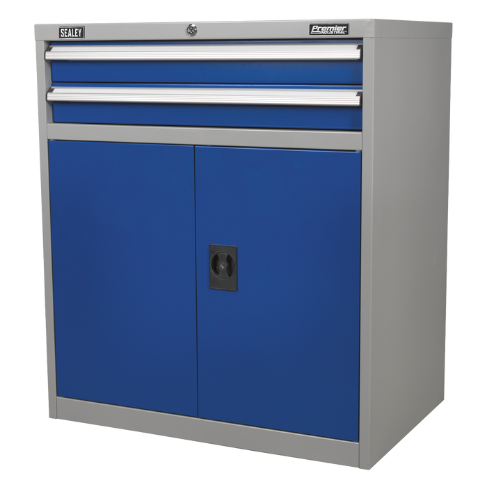 Premier Industrial™ Industrial Cabinet with 2 Drawers & 1 Shelf | API8810