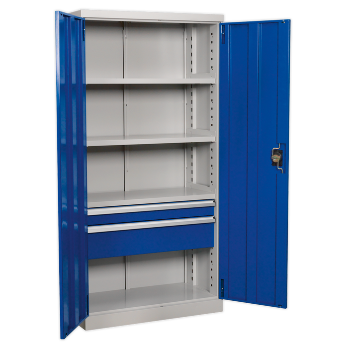 Premier Industrial™ Cabinet with 2 Drawers & 3 Shelves 1800mm | APICCOMBO2