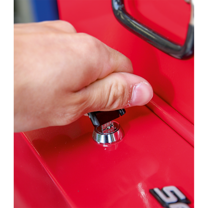 Side Cabinet for Long Handle Tools - Red | APLHT