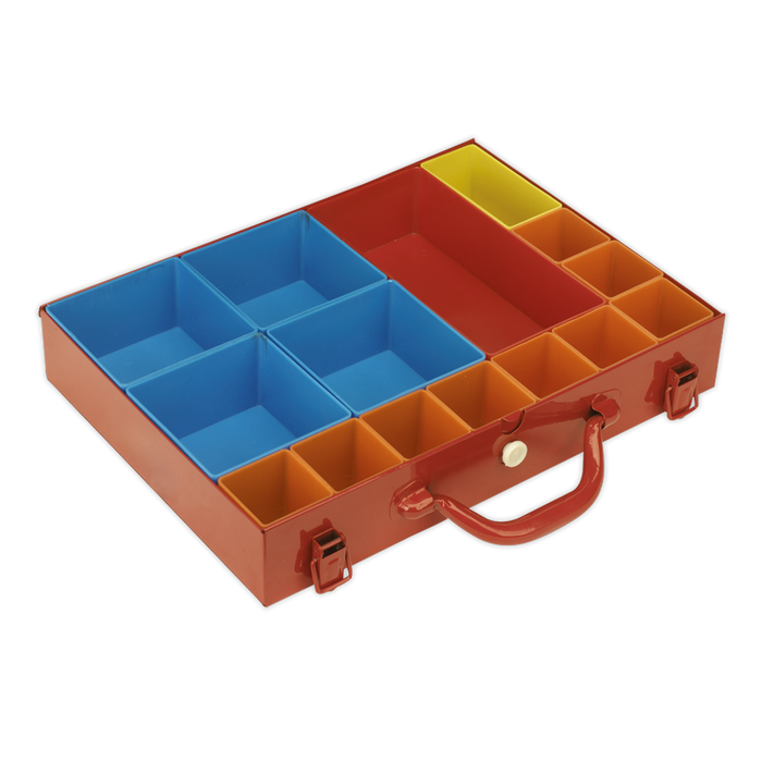 Metal Case with 15 Storage Bins | APMC15