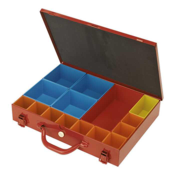 Metal Case with 15 Storage Bins | APMC15