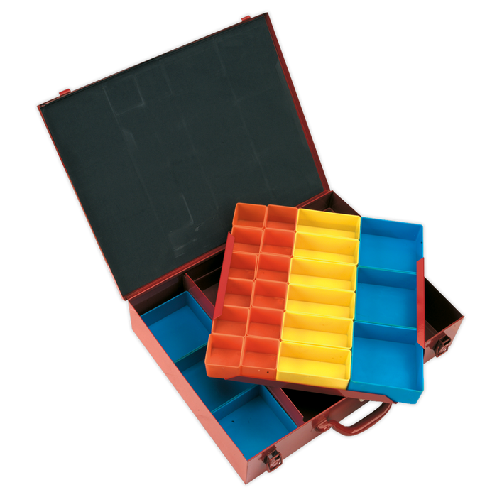 2-Layer Metal Case with 27 Storage Bins | APMC27