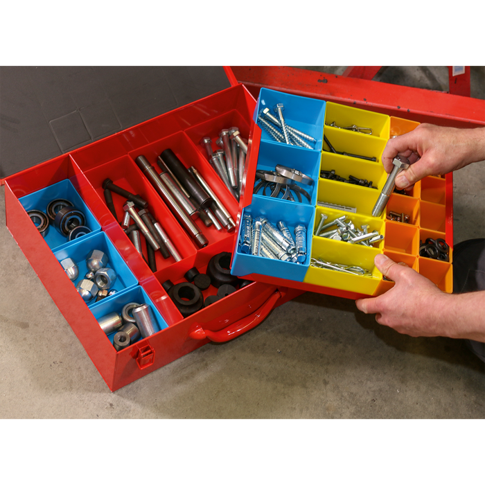 2-Layer Metal Case with 27 Storage Bins | APMC27