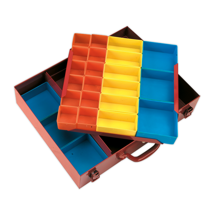 2-Layer Metal Case with 27 Storage Bins | APMC27