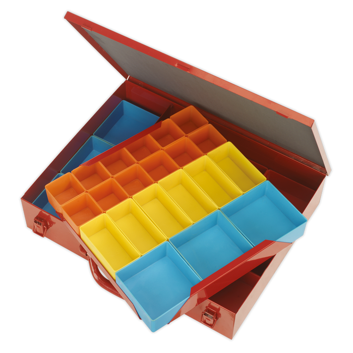 2-Layer Metal Case with 27 Storage Bins | APMC27