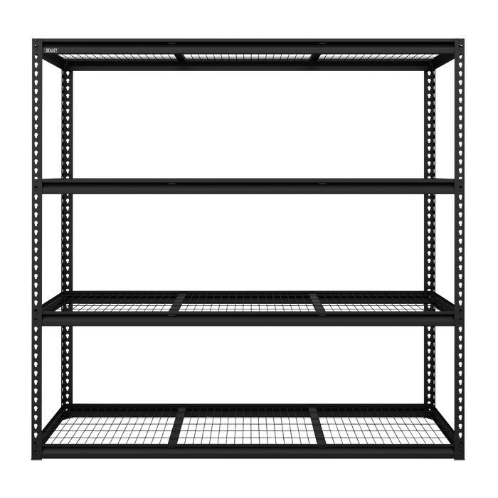 Heavy-Duty Modular Racking Unit with 4 Mesh Shelves 300kg Capacity Per Level | APMR1