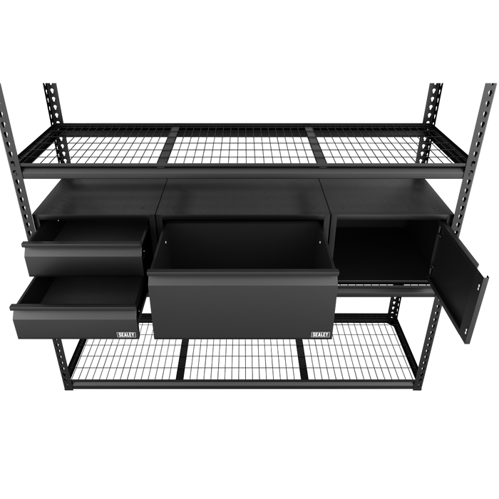 Heavy-Duty Modular Racking Kit with 3 Storage Units | APMRCOMBO1