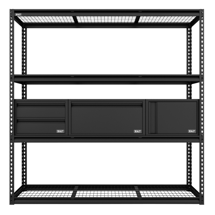 Heavy-Duty Modular Racking Kit with 3 Storage Units | APMRCOMBO1