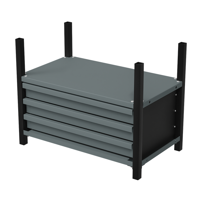 Modular Storage Mid Unit 3 Drawer & 1 Shelf 580mm | APMRM2