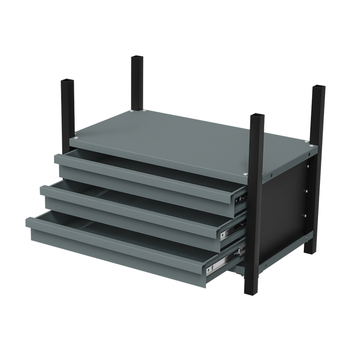 Modular Storage Mid Unit 3 Drawer & 1 Shelf 580mm | APMRM2