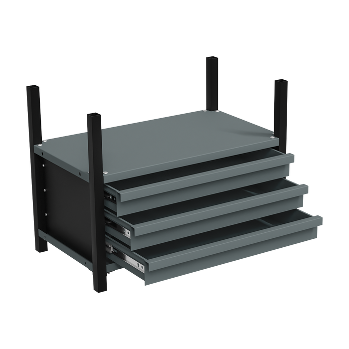 Modular Storage Mid Unit 3 Drawer & 1 Shelf 580mm | APMRM2