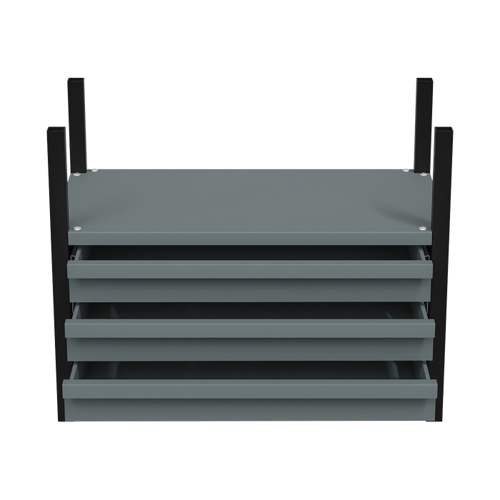 Modular Storage Mid Unit 3 Drawer & 1 Shelf 580mm | APMRM2