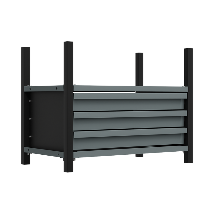 Modular Storage Mid Unit 3 Drawer & 1 Shelf 580mm | APMRM2