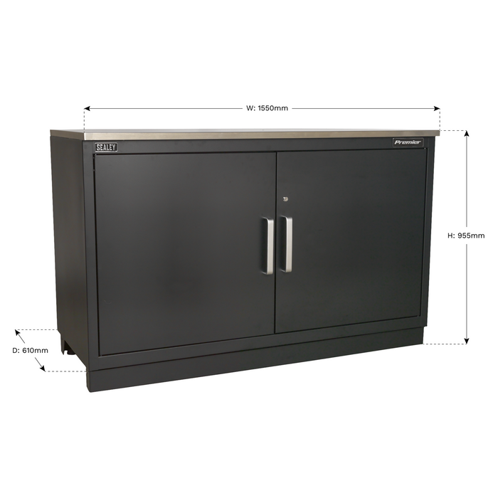Premier™ Heavy-Duty Modular Floor Cabinet 2 Door 1550mm | APMS02
