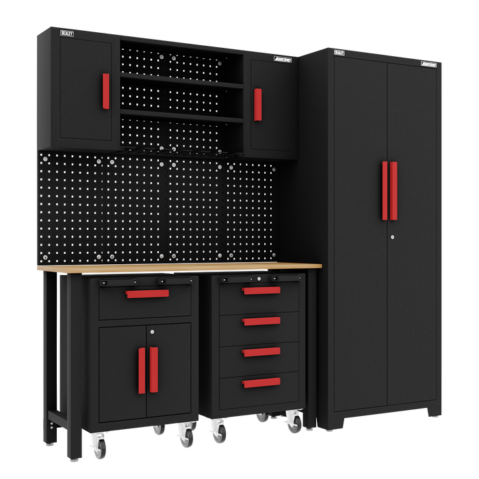 American PRO® Complete Garage Storage System with 2 Mobile Trolleys | APMS12OP