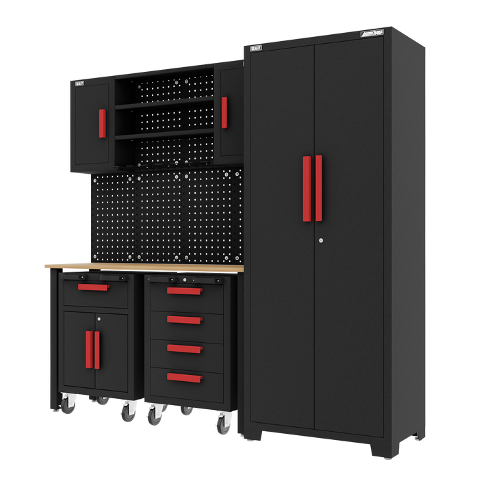 American PRO® Complete Garage Storage System with 2 Mobile Trolleys | APMS12OP