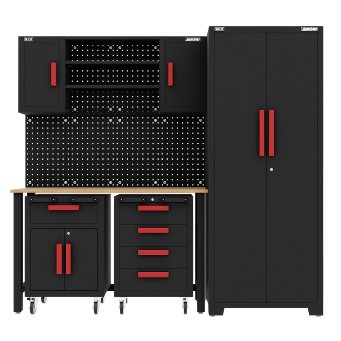 American PRO® Complete Garage Storage System with 2 Mobile Trolleys | APMS12OP