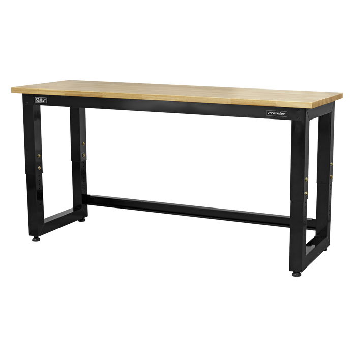 Premier™ Heavy-Duty Steel Adjustable Workbench with Wooden Worktop 1830mm | APMS22