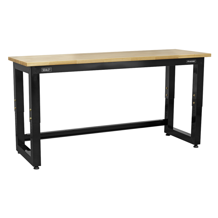 Premier™ Heavy-Duty Steel Adjustable Workbench with Wooden Worktop 1830mm | APMS22