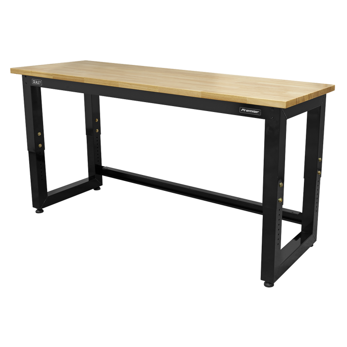 Premier™ Heavy-Duty Steel Adjustable Workbench with Wooden Worktop 1830mm | APMS22