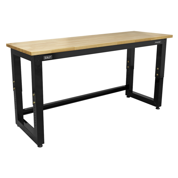 Premier™ Heavy-Duty Steel Adjustable Workbench with Wooden Worktop 1830mm | APMS22