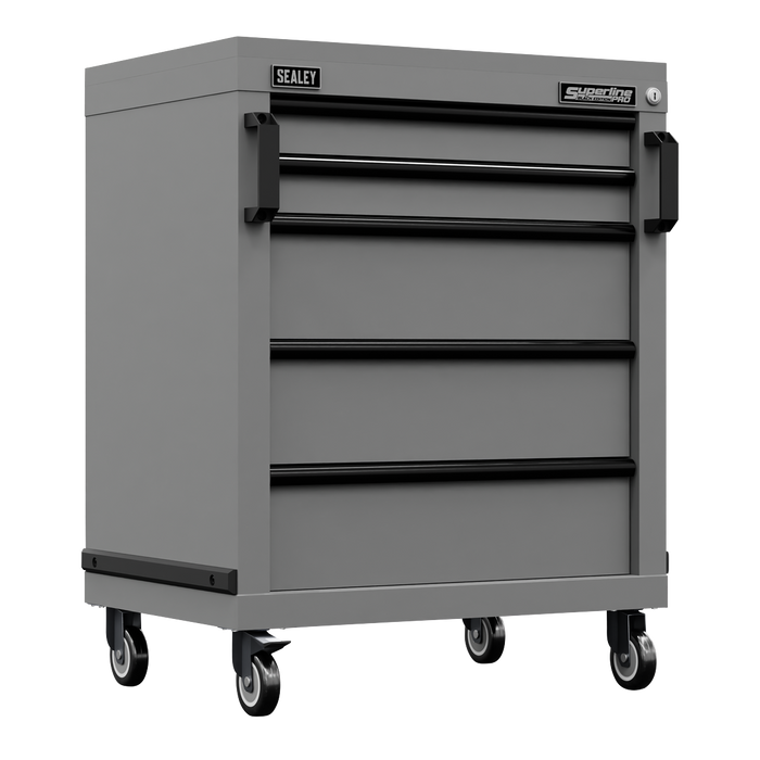 Superline PRO® Black Edition Modular Mobile Cabinet 5 Drawer 650mm | APMS34BE