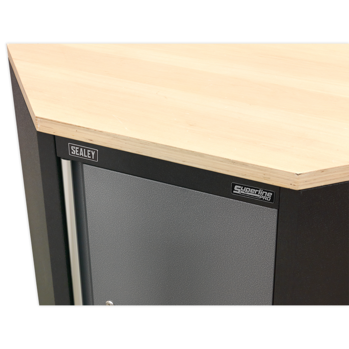 Superline PRO® Pressed Wood Worktop for Modular Corner Cabinet 865mm | APMS60PW