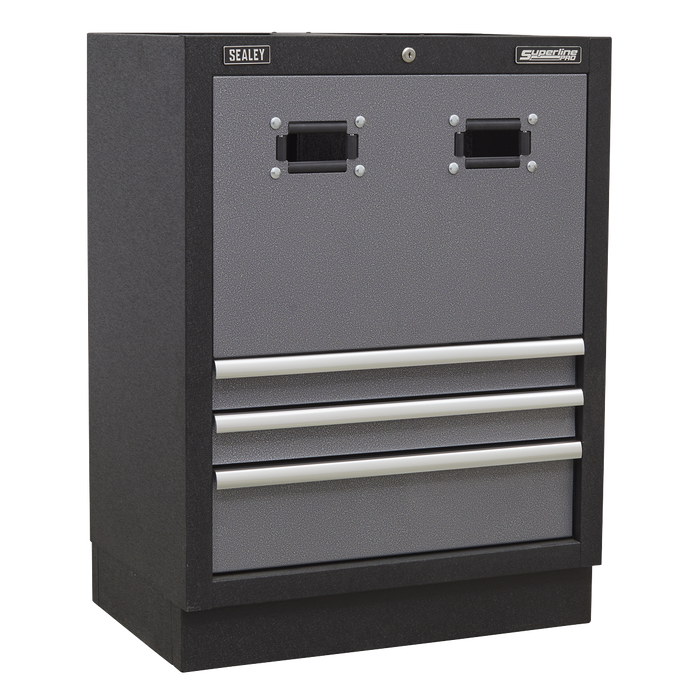 Superline PRO® Modular Storage System Combo with Pressed Wood Worktop | APMSSTACK14W